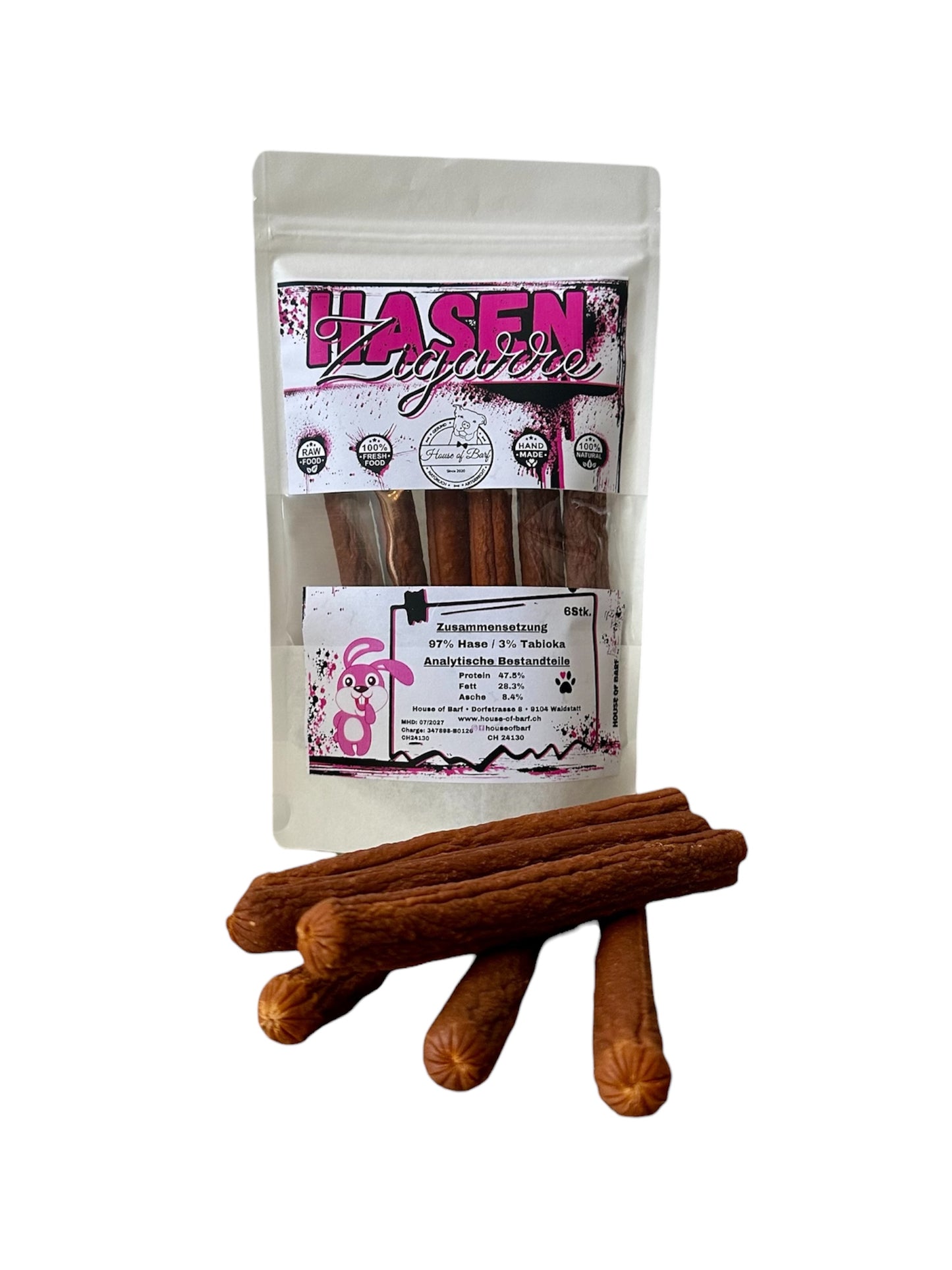 Hasen Zigarren - House of Barf - Hundefutter - BARF - Hundeshop