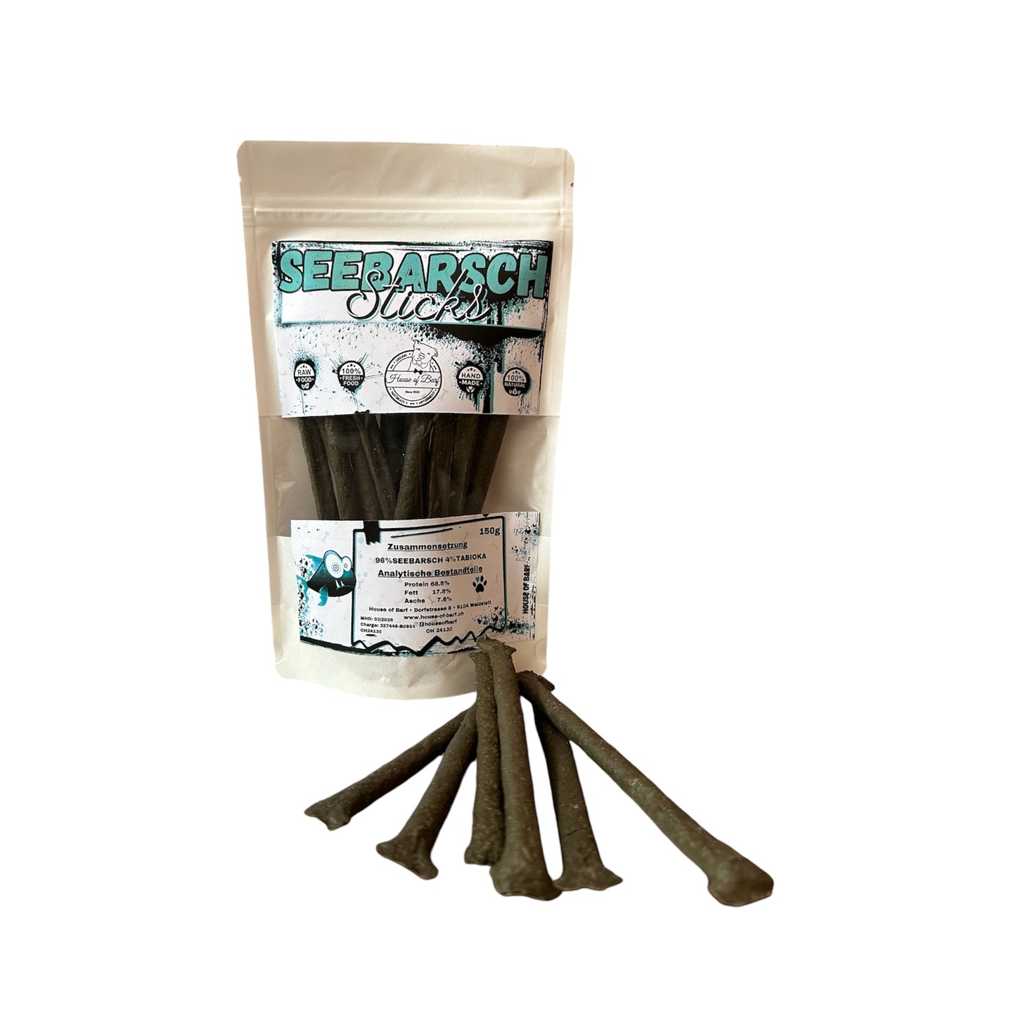 Seebarsch Sticks - House of Barf - Hundefutter - BARF - Hundeshop