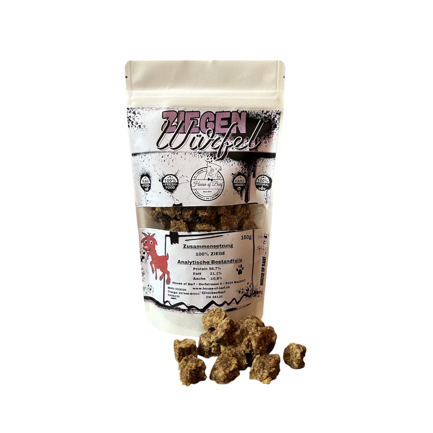 Ziegen Würfel - House of Barf - Hundefutter - BARF - Hundeshop