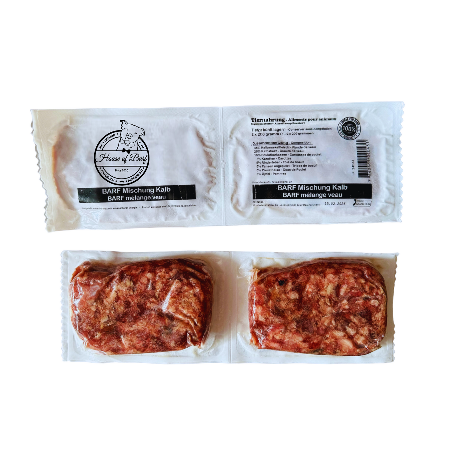 BARF Menü Kalb - House of Barf - Hundefutter - BARF - Hundeshop
