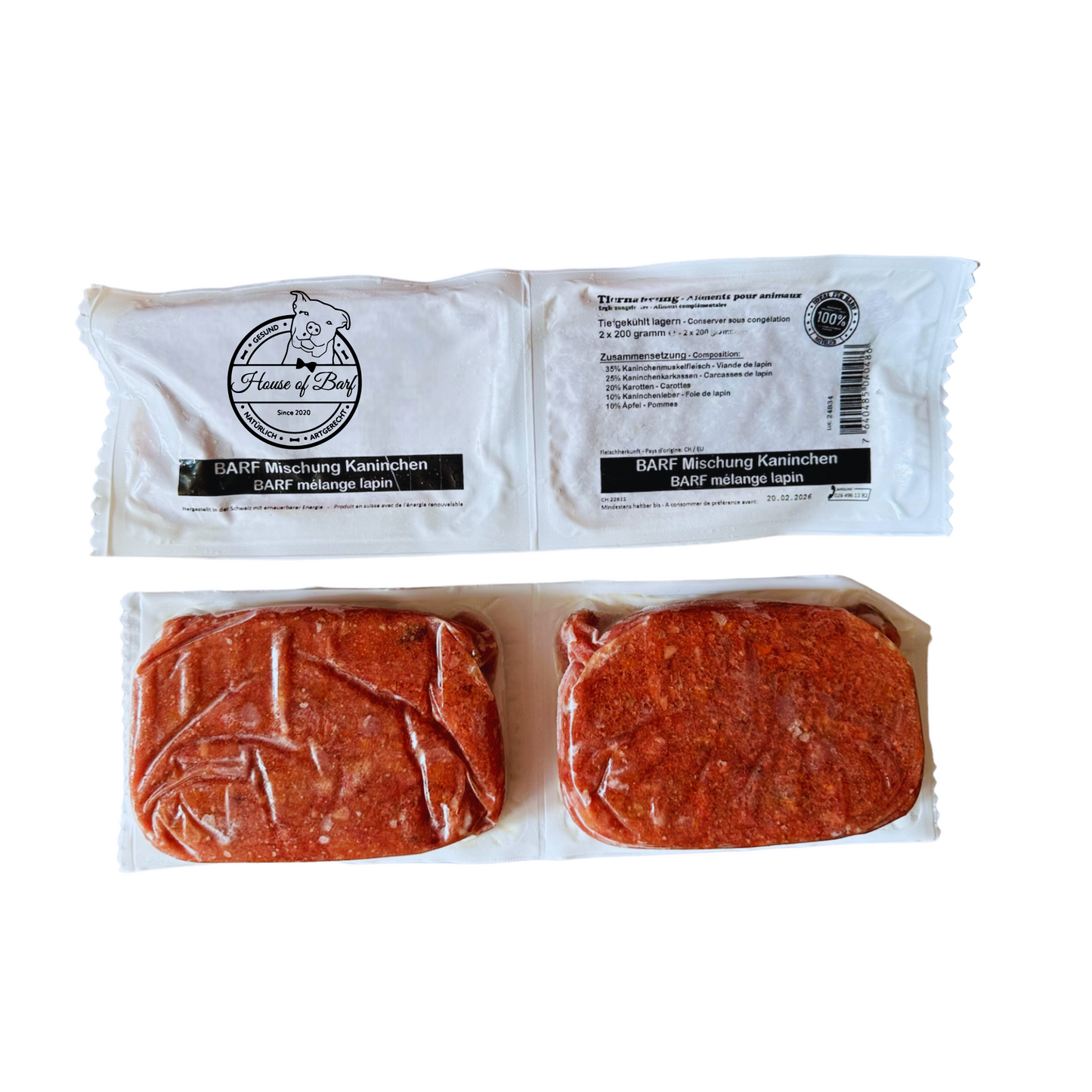 BARF Menü Kaninchen - House of Barf - Hundefutter - BARF - Hundeshop