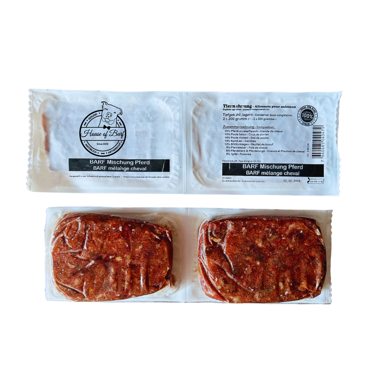 BARF Menü Pferd - House of Barf - Hundefutter - BARF - Hundeshop