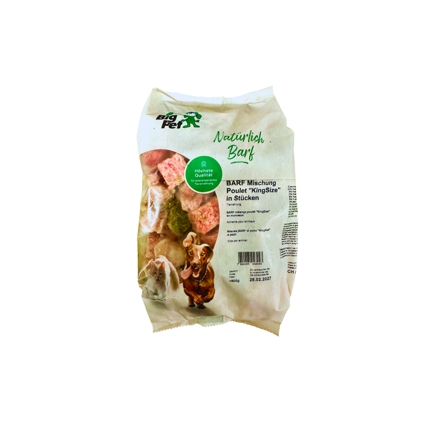 BARF Menü Huhn Würfel - House of Barf - Hundefutter - BARF - Hundeshop