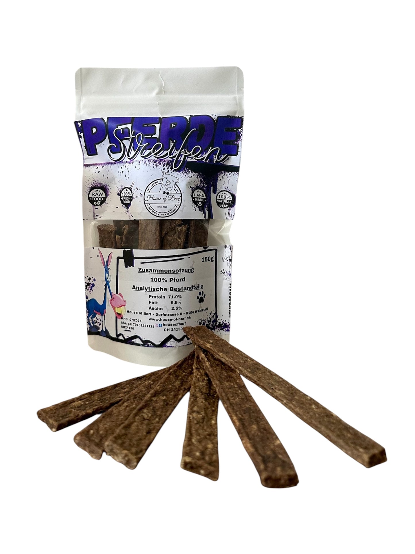 Pferde Fleisch Streifen - House of Barf - Hundefutter - BARF - Hundeshop