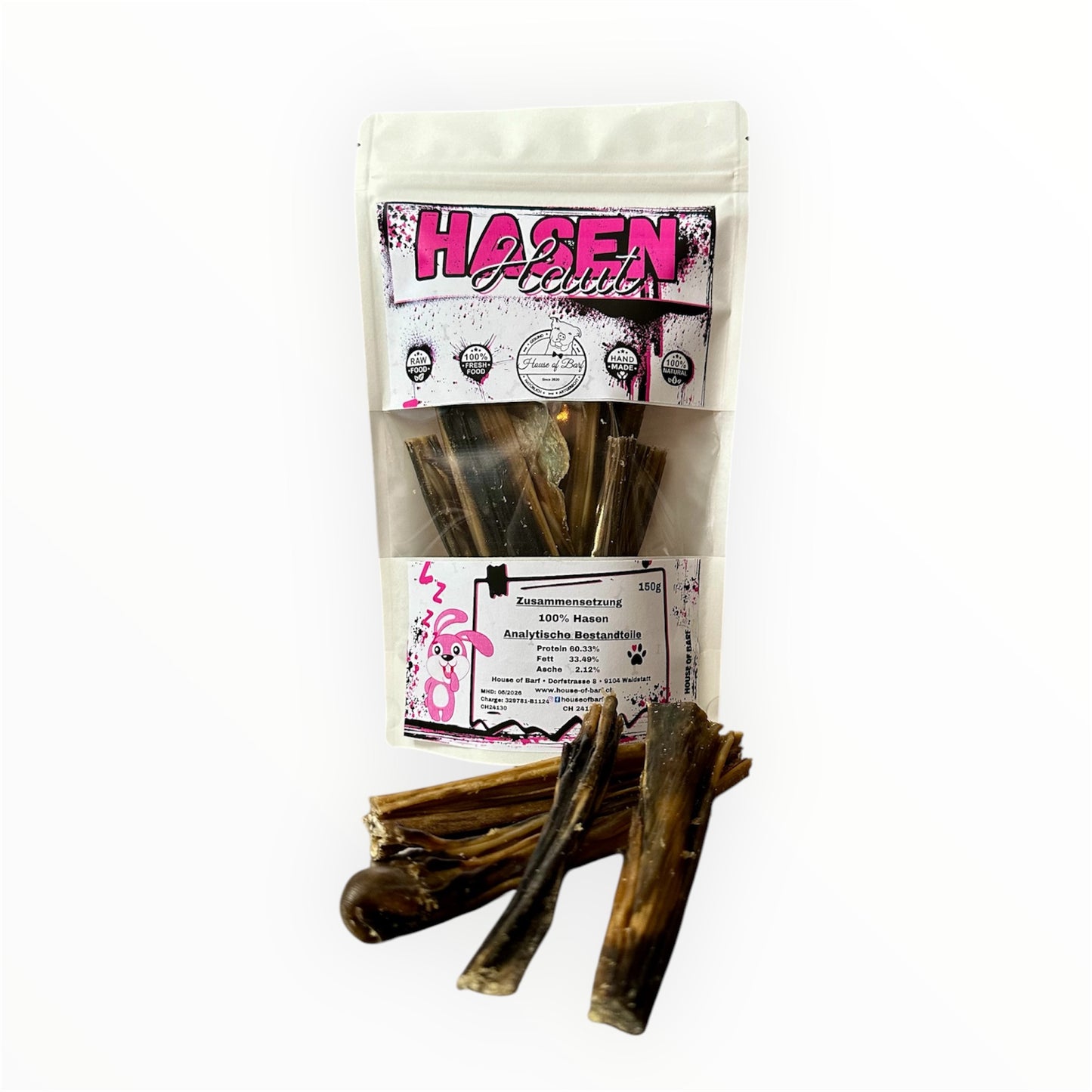 Hasen Haut - House of Barf - Hundefutter - BARF - Hundeshop