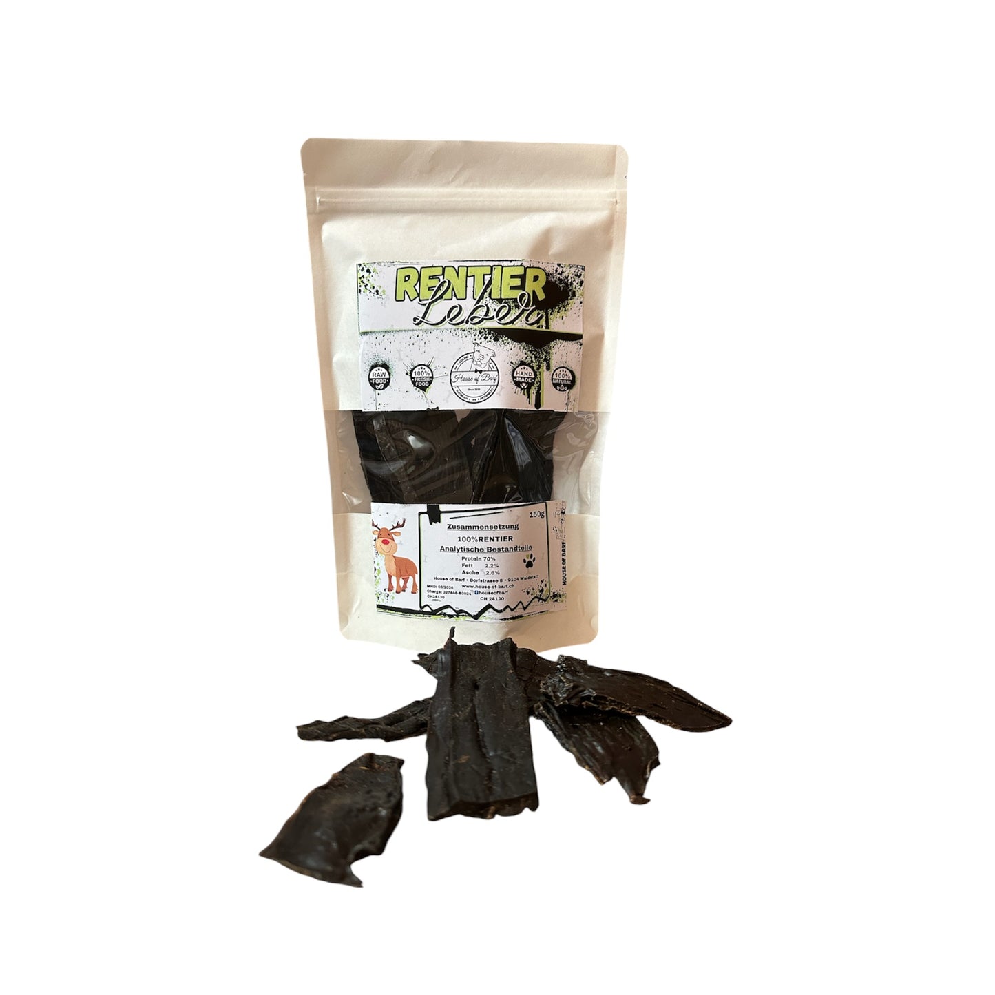 Rentier Leber - House of Barf - Hundefutter - BARF - Hundeshop