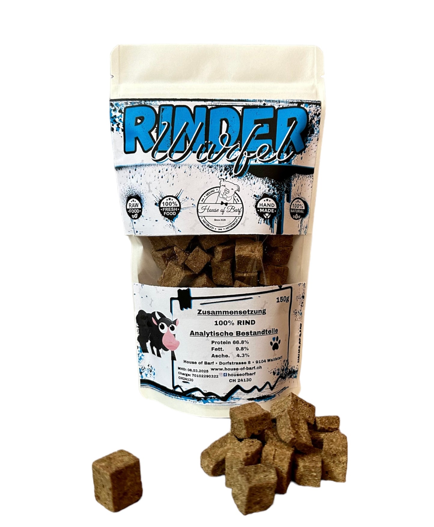 Rinder Würfel - House of Barf - Hundefutter - BARF - Hundeshop