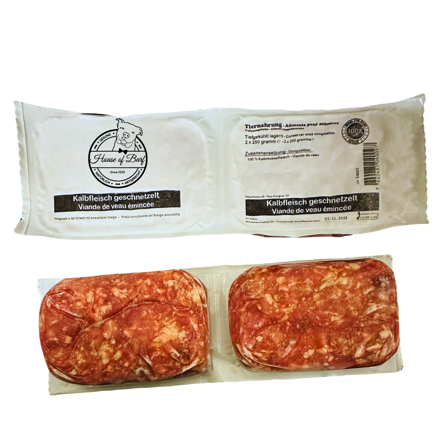 Kalbfleisch Gewolft - House of Barf - Hundefutter - BARF - Hundeshop