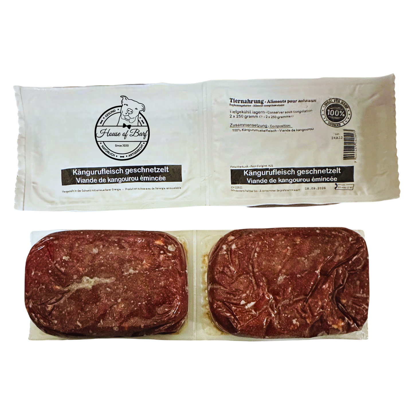 Kängurufleisch Gewolft - House of Barf - Hundefutter - BARF - Hundeshop