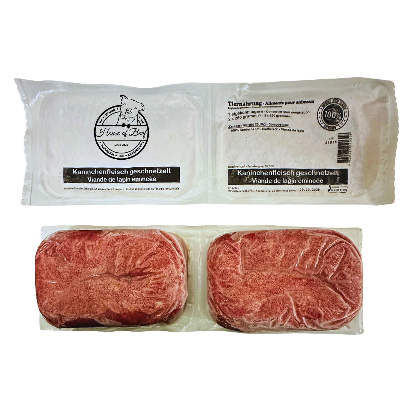 Kaninchenfleisch Gewolft - House of Barf - Hundefutter - BARF - Hundeshop