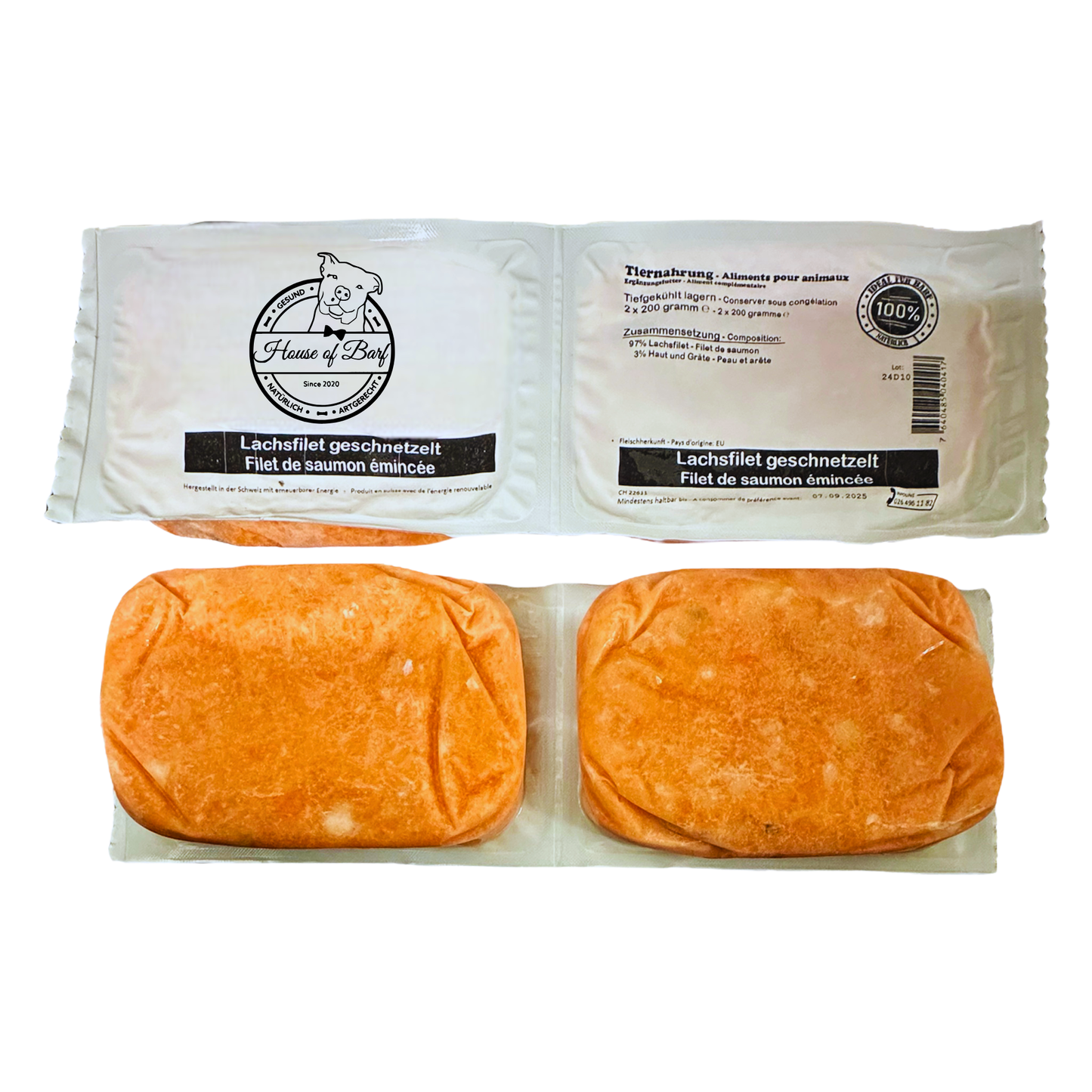 Lachsfilet Gewolft - House of Barf - Hundefutter - BARF - Hundeshop