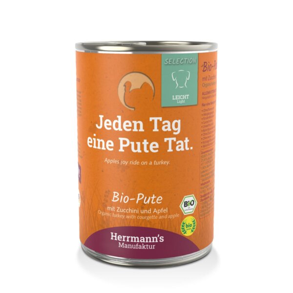 Bio Pute mit Zucchini und Apfel - House of Barf - Hundefutter - BARF - Hundeshop
