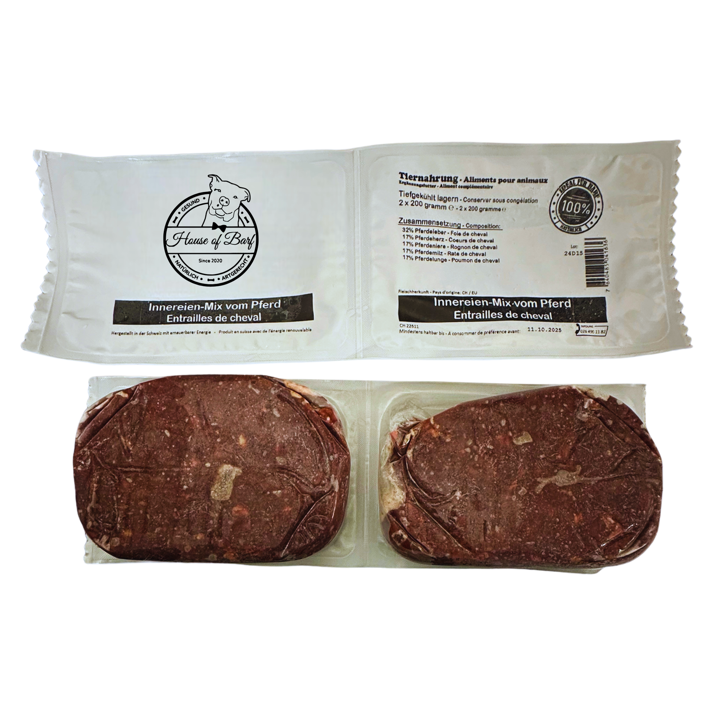Pferde Innereien Mix Gewolf - House of Barf - Hundefutter - BARF - Hundeshop