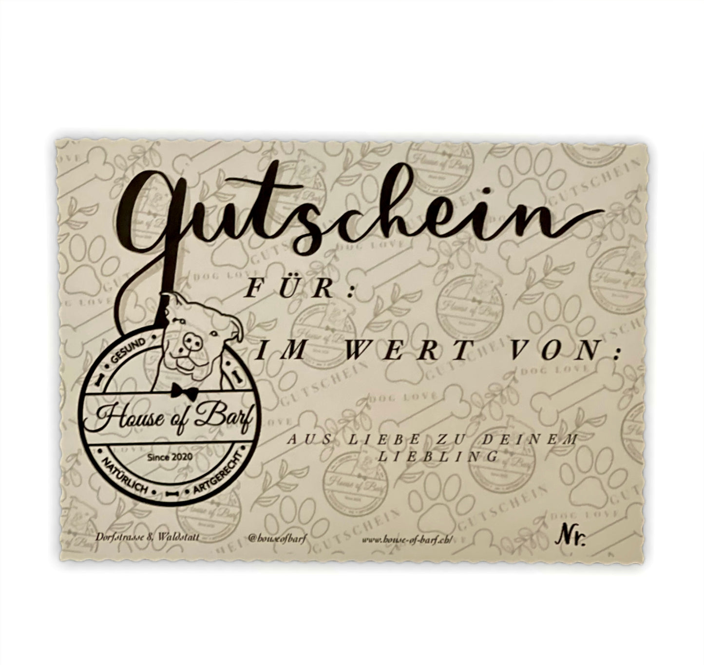 Gutschein - House of Barf
