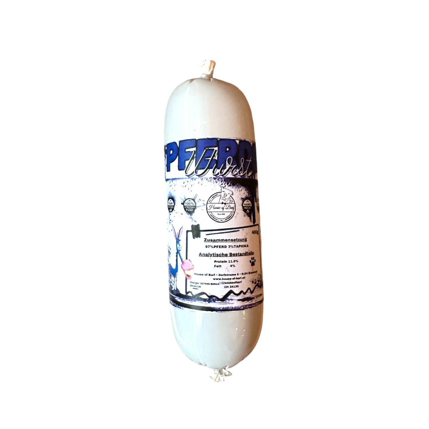 Hundewurst Pferd - House of Barf - Hundefutter - BARF - Hundeshop