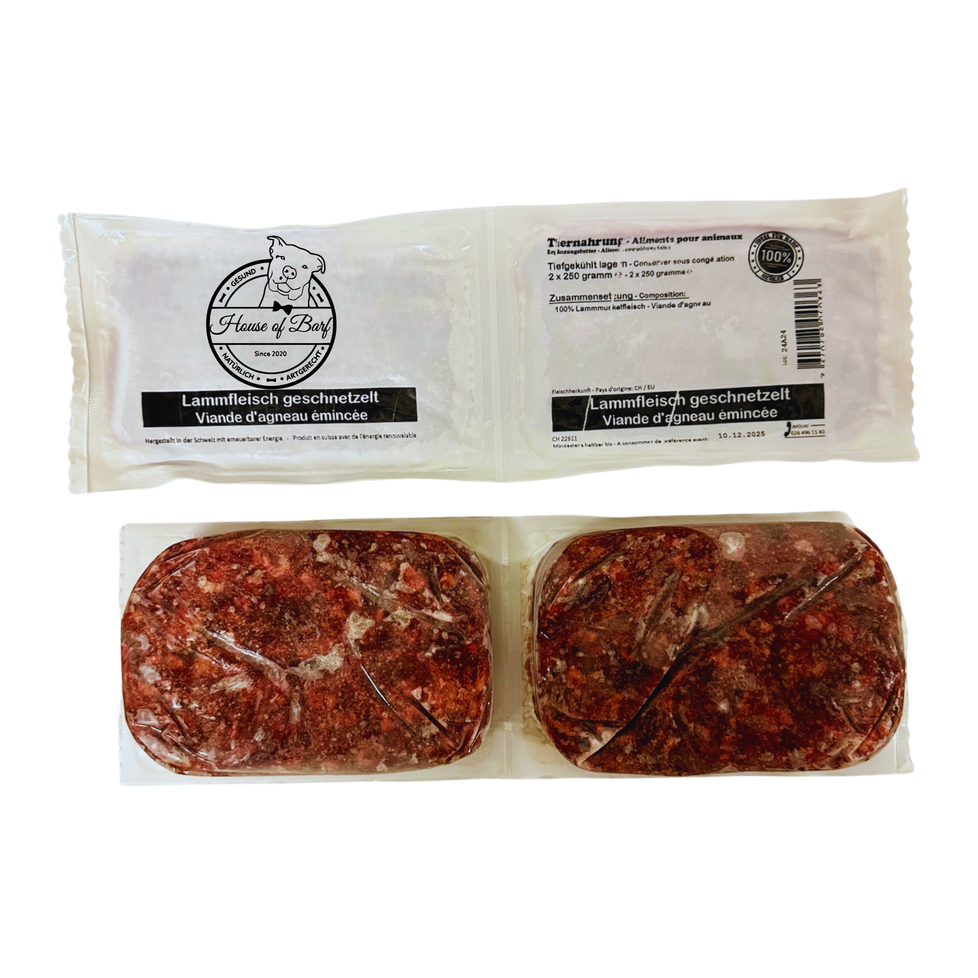Lammfleisch Gewolft - House of Barf - Hundefutter - BARF - Hundeshop